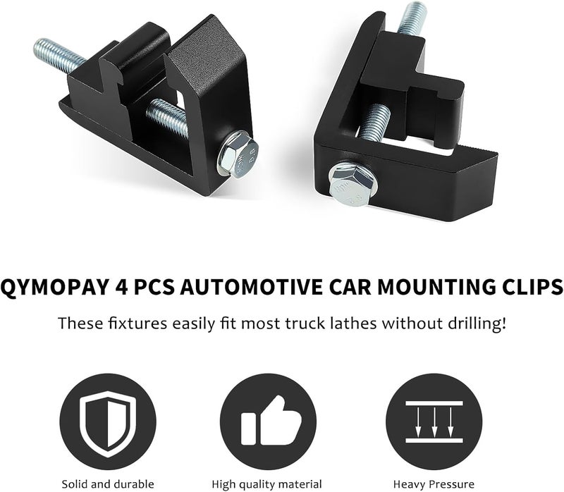 QYMOPAY Track System Mounting Clamps, Truck Topper Clamps,for Toyota,Tacoma,Tundra Truck Bed Cover -8PCS Black - Image 4